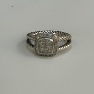 David Yurman Silver and Diamond Women's Ring
